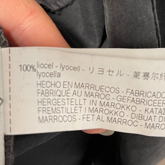 ZARA Z1975 DENIM - 100% Lyocell Button Down Shirt - - Dark Grey - Size S - Picture 5 of 5